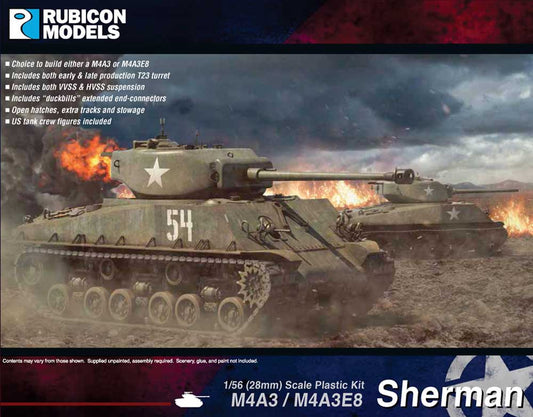 Rubicon Models 280042 M4A3 / M4A3E8 Sherman 1:56 Plastic Model Kit