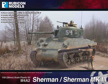 Rubicon Models 280055 M4A2 Sherman / Sherman Iii 1:56 Plastic Model Kit