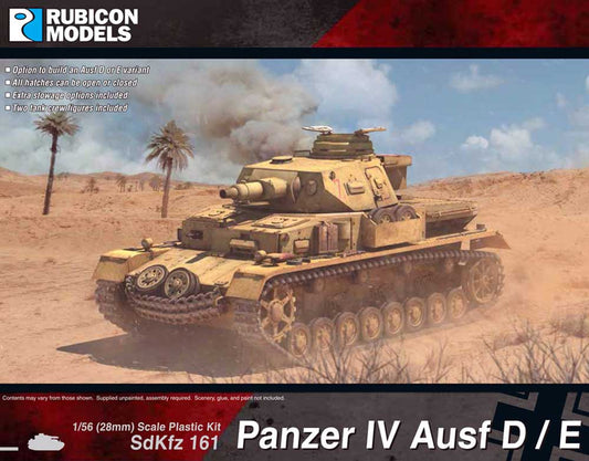 Rubicon Models 280076 Panzer Iv Ausf D/E 1:56 Plastic Model Kit