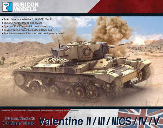 Rubicon Models 280097 Valentine II/III/IIIcs/IV/V 1:56 Plastic Model Kit