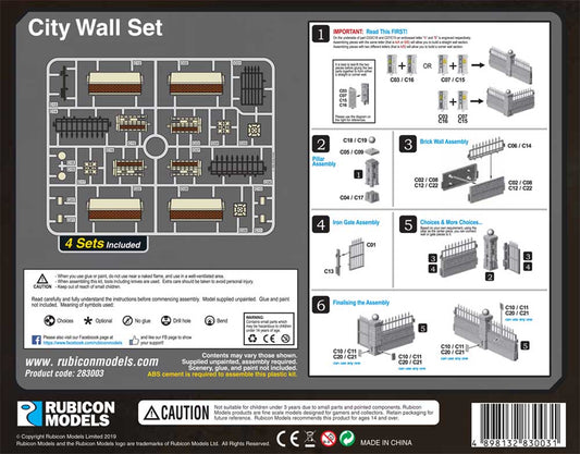 Rubicon Models 283003 City Wall Set 1:56 Plastic Model Kit