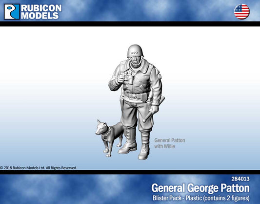 Rubicon Models 284013 General George Patton With Willie 1:56 Plastic Model Kit