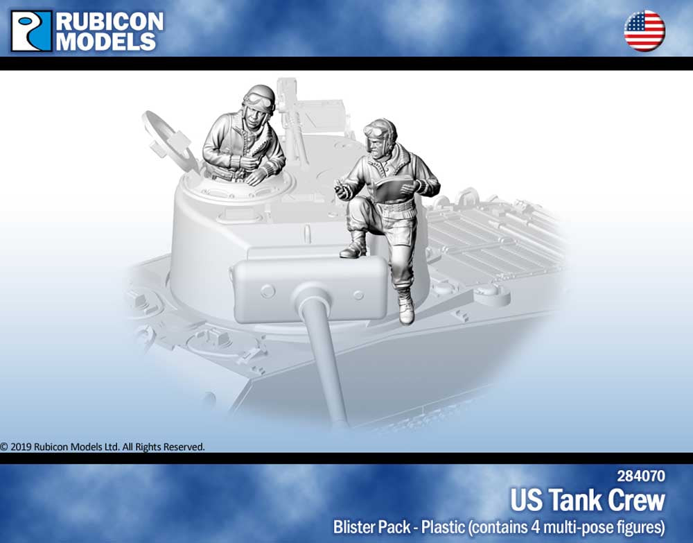 Rubicon Models 284070 Us Tank Crew 1:56 Plastic Model Kit