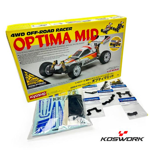 Kyosho Legendary Series Optima 4WD Mid Koswork Edition RC Car Kit 30622KE