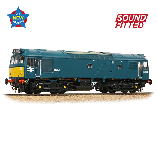 Bachmann Branchline 32-333SF Class 25/3 D7660 BR Blue (Small Yellow Panels)