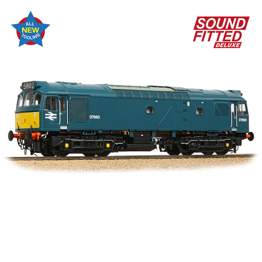 Bachmann Branchline 32-333SFX Class 25/3 D7660 BR Blue (Small Yellow Panels)