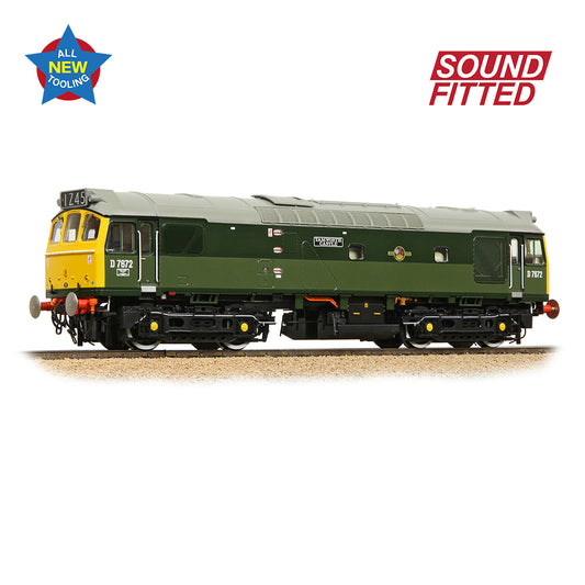 Bachmann Branchline 32-334SF Class 25/3 D7672 Tamworth Castle BR Two-Tone Green