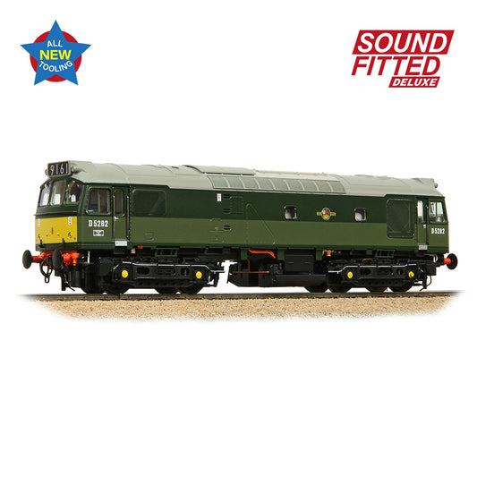 Bachmann Branchline 32-341SFX Class 25/2 D5282 BR Two-Tone Green Yellow Panels