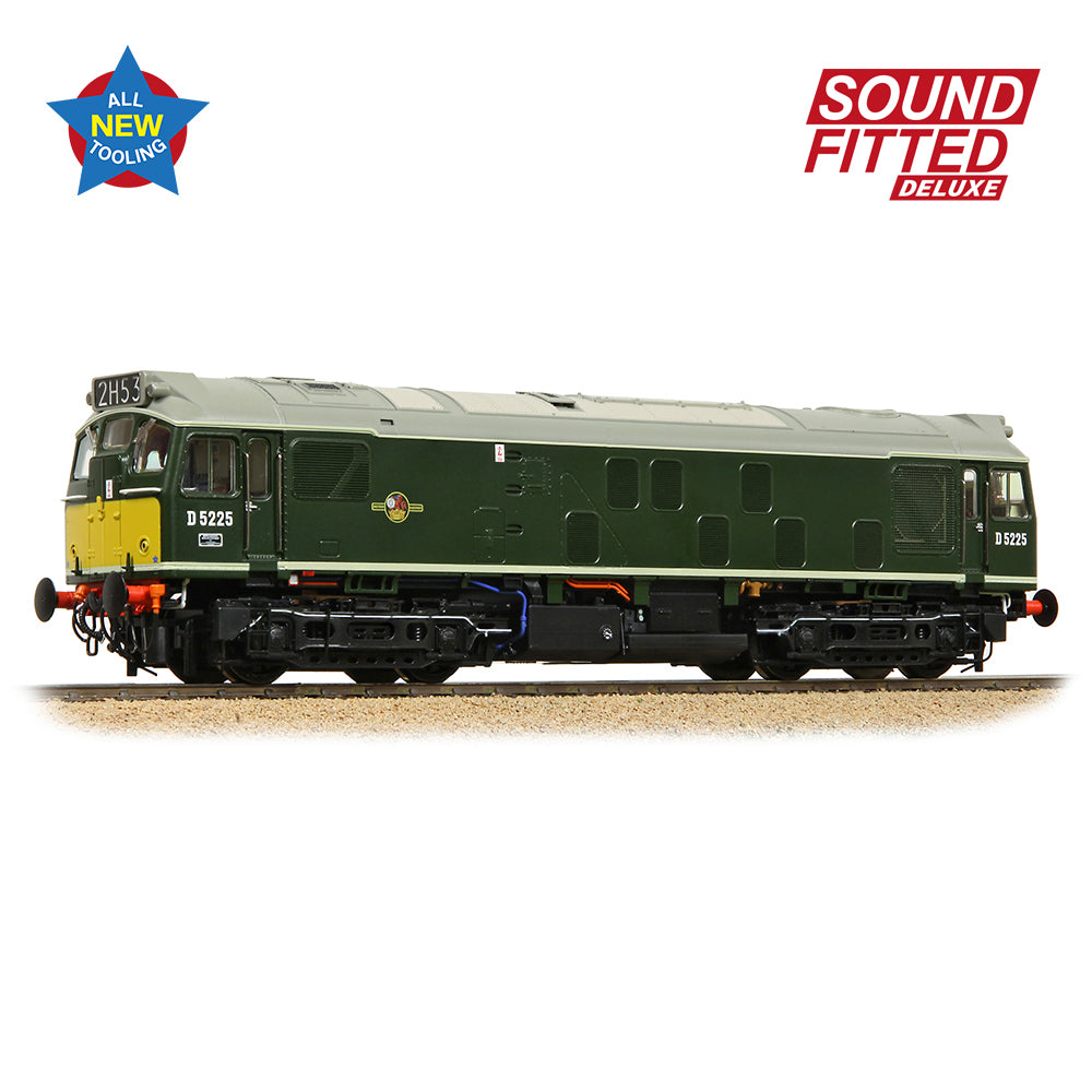 Bachmann Branchline 32-343SFX Class 25/1 D5225 BR Green (Small Yellow Panels)