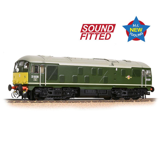 Bachmann Branchline 32-415SF Class 24/0 D5036 Disc Headcode BR Green Small Yellow Panels
