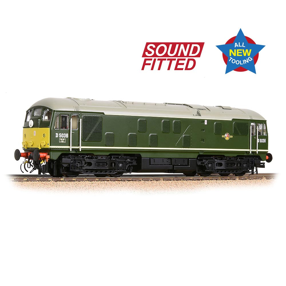 Bachmann Branchline 32-415SF Class 24/0 D5036 Disc Headcode BR Green Small Yellow Panels