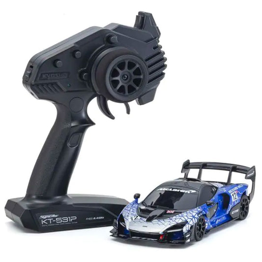 Kyosho Mini-Z RWD McLaren Senna GTR Blue 1:27 RTR RC 32340BL