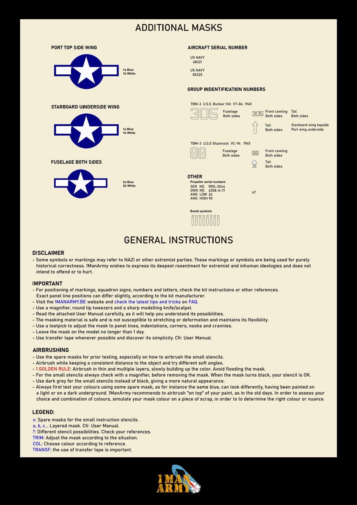 1ManArmy 32DET030 1:32 Grumman TBM-3 Avenger