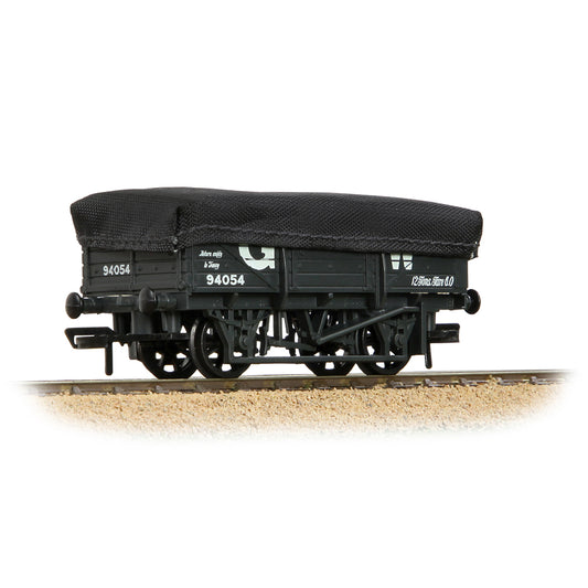 Bachmann Branchline 33-088B 5 Plank China Clay Wagon GWR Grey w/Tarpaulin Cover
