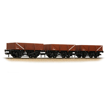 Bachmann Branchline 33-091A 5 Plank China Clay 3-Wagon Pack BR Bauxite  w/Tarp