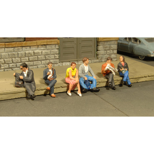 Bachmann USA Seated Platform Passengers (6/Pack) HO Gauge 33111