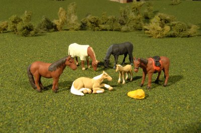 Bachmann USA 33119 Horses (6/Pack) 1:87 Gauge