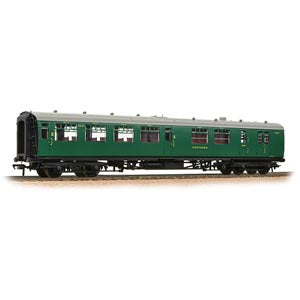Bachmann Branchline 34-725 SR Bulleid Brake Third Semi-Open 10'' Vents SR Malachite Green