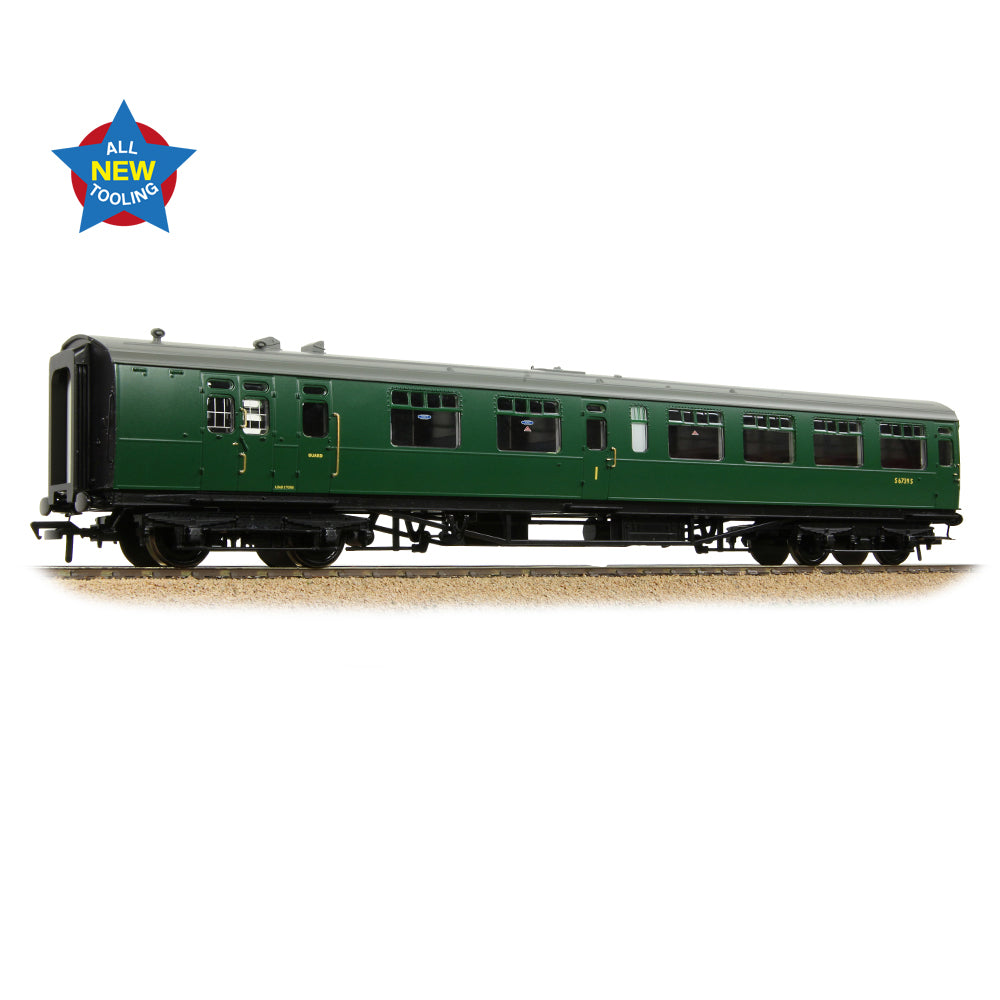 Bachmann 34-761A SR Bulleid Brake Composite Corridor 10" Vents BR (SR) Green OO
