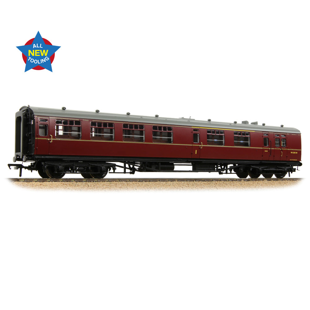 Bachmann 34-762 SR Bulleid Brake Composite Corridor 10" Vents BR Maroon OO