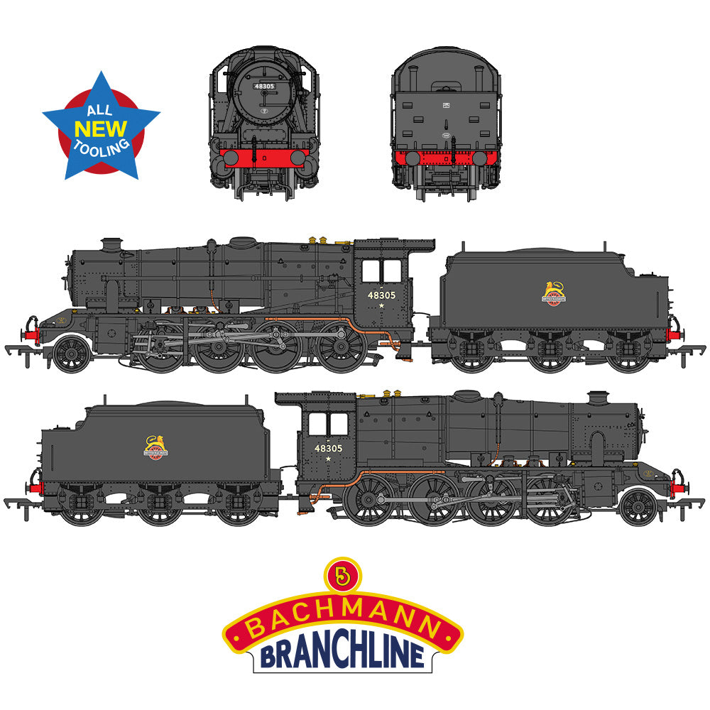 Bachmann Branchline 35-230 LMS 8F with Welded Tender 48305 BR Black (Early)