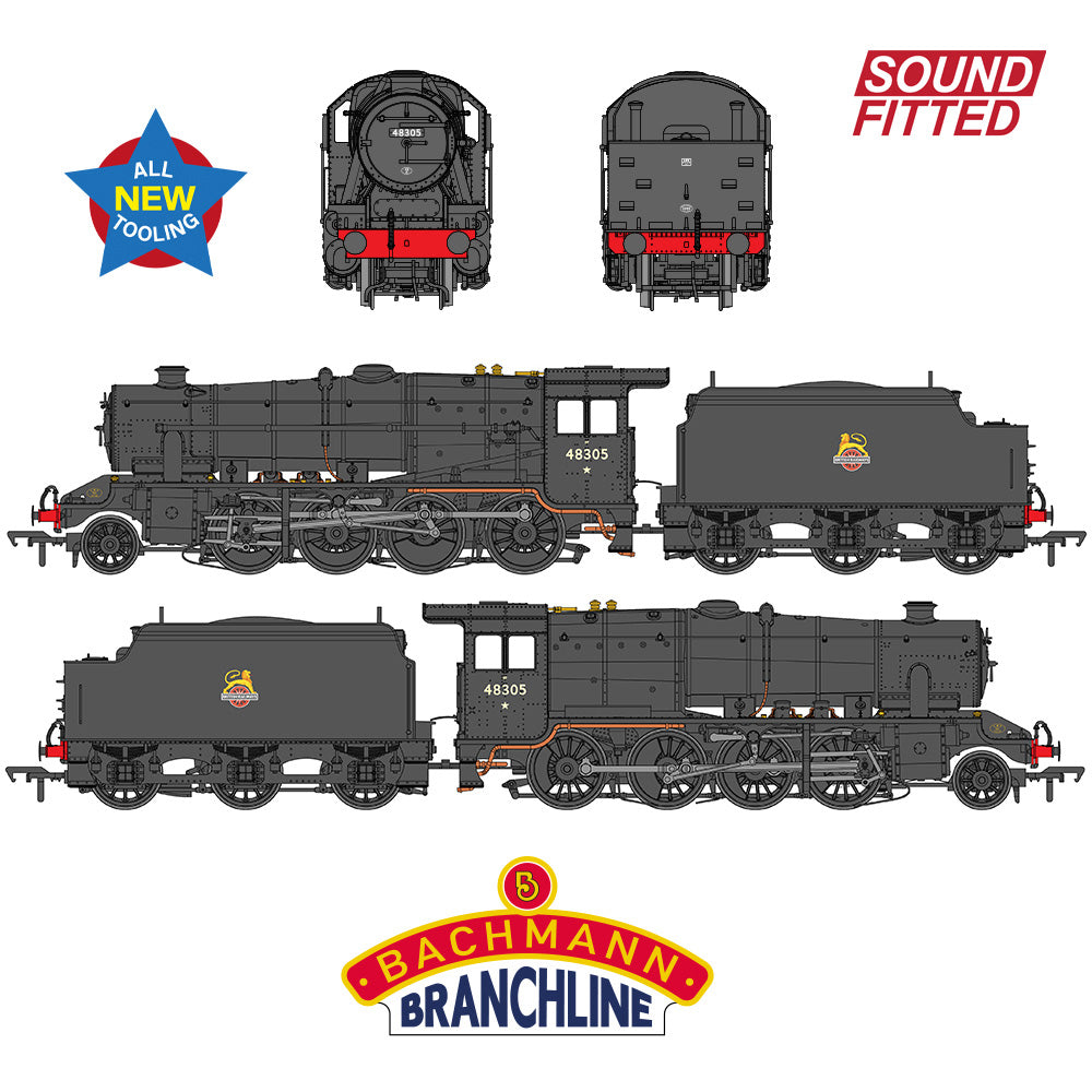 Bachmann Branchline 35-230SF LMS 8F w/Welded Tender 48305 BR Black (Early) SF