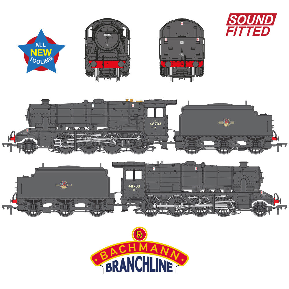 Bachmann Branchline 35-231SF LMS 8F w/Welded Tender 48703 BR Black Late SF