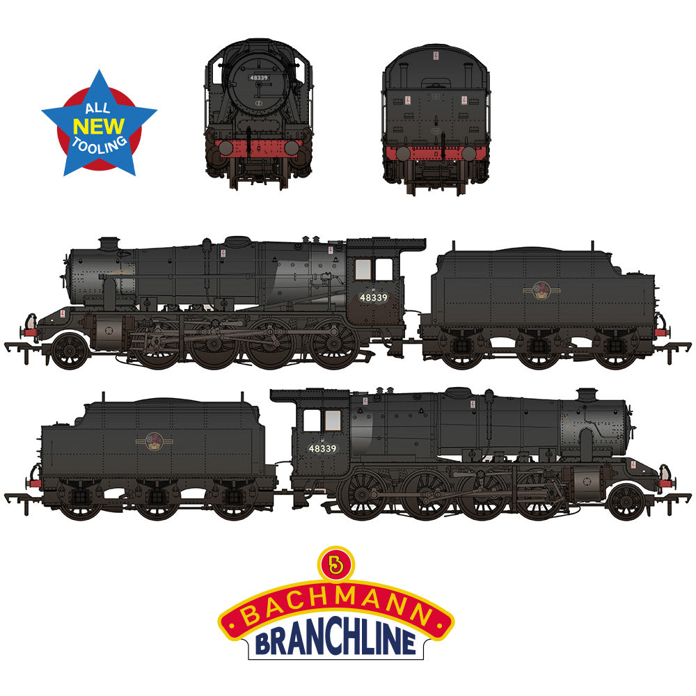 Bachmann Branchline 35-235 LMS 8F w/Riveted Tender 48339 BR Black Late WEATHERED