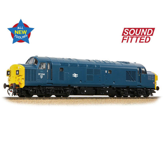 Bachmann Branchline 35-301SF Class 37/0 Split Headcode 37034 BR Blue