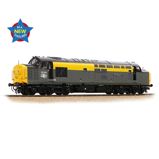 Bachmann Branchline 35-308 Class 37/0 Centre Headcode 37201 'St. Margaret' BR Eng. Grey & Yellow