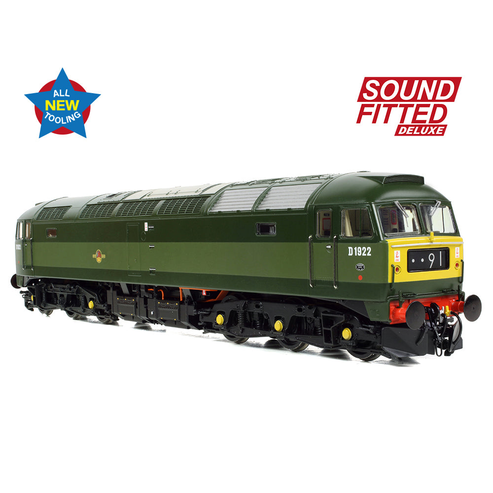 Bachmann Branchline 35-410ASFX Class 47/0 D1922 BR Two-Tone Green SF DLX OO
