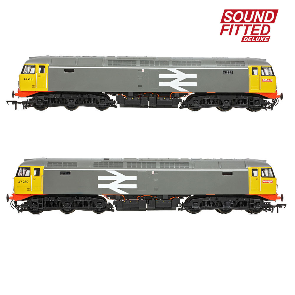 Bachmann Branchline Class 47/0 47280 BR Railfreight Grey SF DELUXE 35-416SFX
