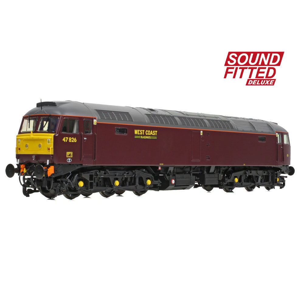 Bachmann Branchline Class 47/4 47826 WCRC Maroon SOUND FITTED DELUXE 35-431SFX