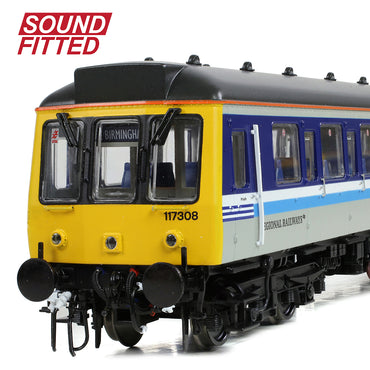 Bachmann Branchline 35-505SF Class 117 3-Car DMU 117308 BR Regional Railways
