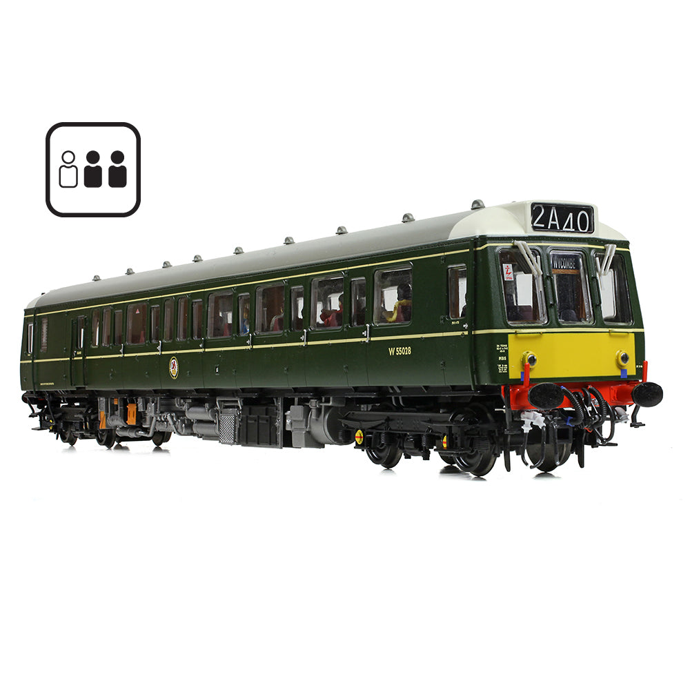Bachmann Branchline 35-528PF Class 121 Single-Car DMU W55028 BR Green Y.Panels