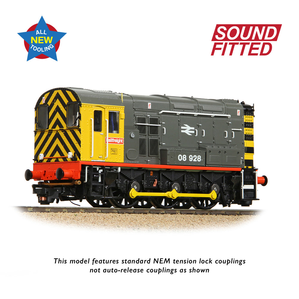Bachmann Branchline 35-906SF Class 08 08928 BR Railfreight (Red Stripe)