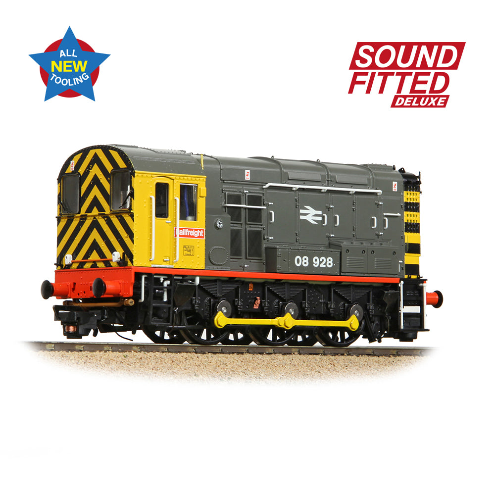 Bachmann Branchline 35-906SFX Class 08 08928 BR Railfreight (Red Stripe)