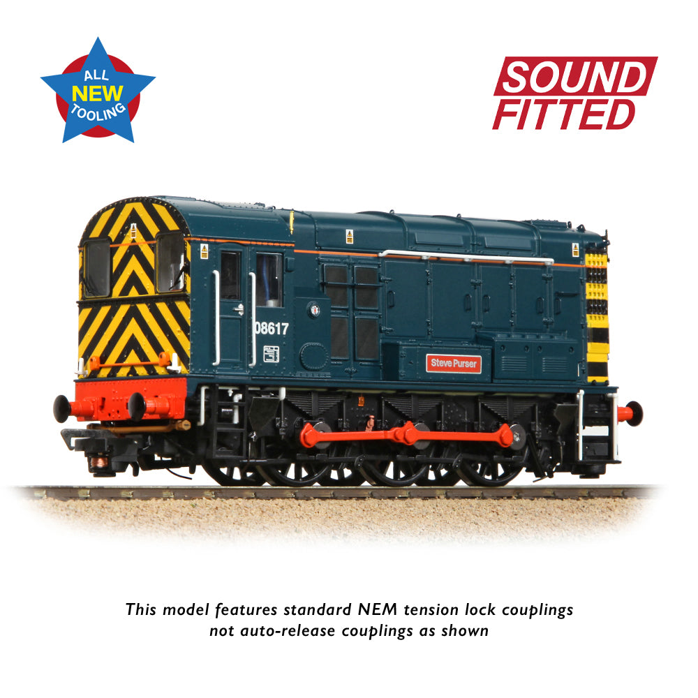 Bachmann Branchline 35-915SF Class 08 08617 'Steve Purser' BR Blue