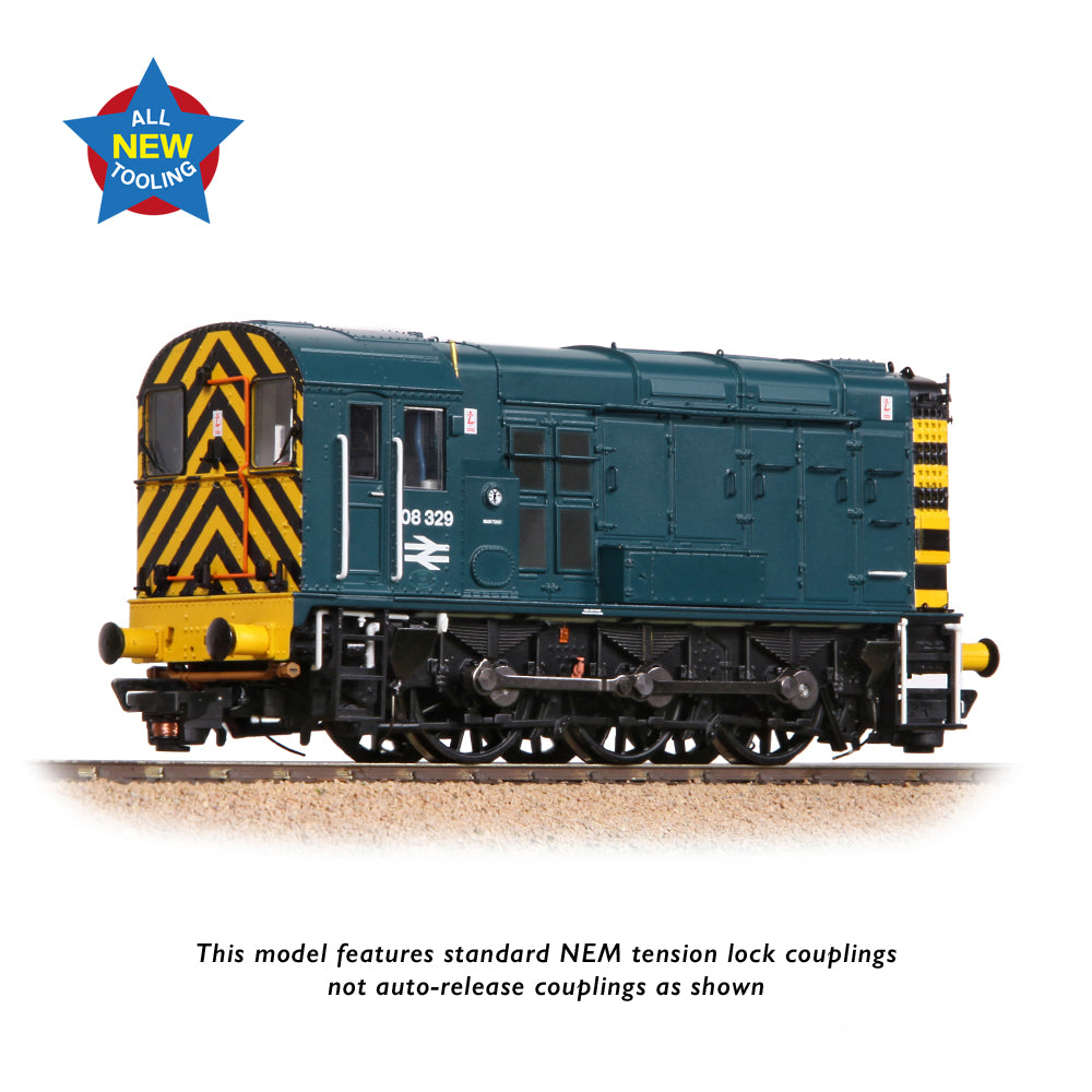 Bachmann Branchline 35-925 Class 08 08329 BR Blue (Wasp Stripes)