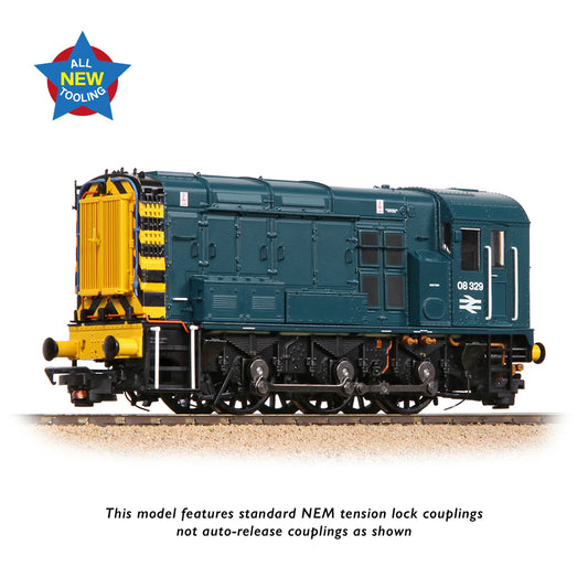 Bachmann Branchline 35-925 Class 08 08329 BR Blue (Wasp Stripes)