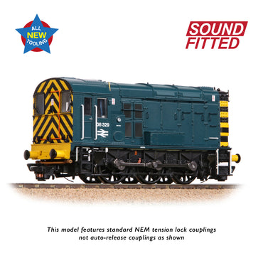 Bachmann Branchline 35-925SF Class 08 08329 BR Blue (Wasp Stripes)