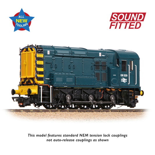 Bachmann Branchline 35-925SF Class 08 08329 BR Blue (Wasp Stripes)