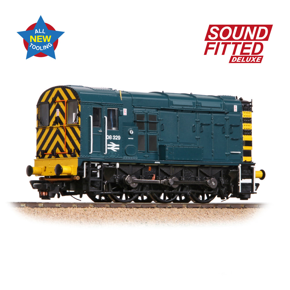 Bachmann Branchline 35-925SFX Class 08 08329 BR Blue (Wasp Stripes)