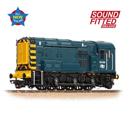 Bachmann Branchline 35-925SFX Class 08 08329 BR Blue (Wasp Stripes)