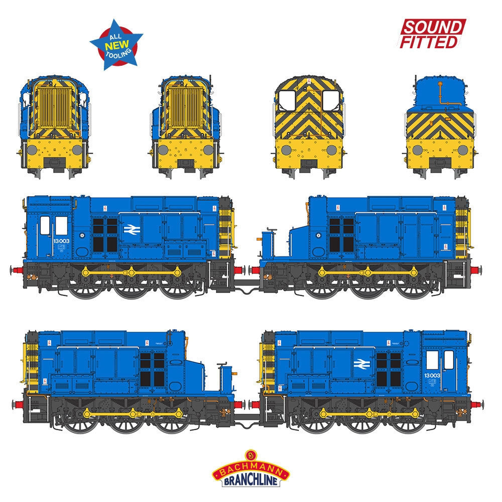 Bachmann Branchline 35-946SF Class 13 13003 BR Blue SOUND FITTED