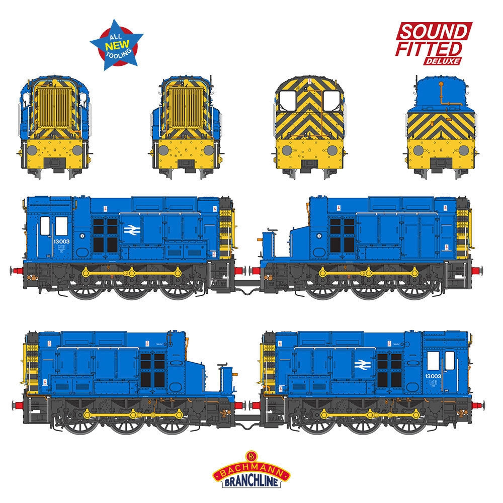 Bachmann Branchline 35-946SFX Class 13 13003 BR Blue SOUND FITTED DELUXE