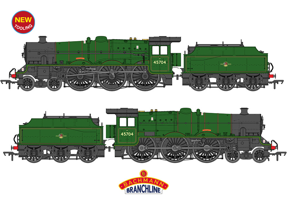 Bachmann Branchline 35-977 LMS Jubilee w/Tender 45704 'Leviathan' BR Green Late