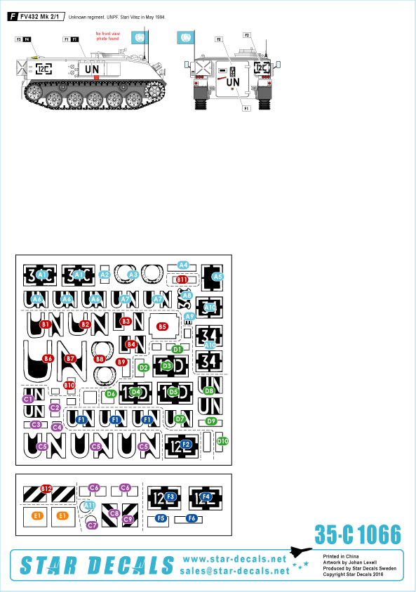 Star Decals 35-C1066 1:35 Balkan Peacekeepers # 6