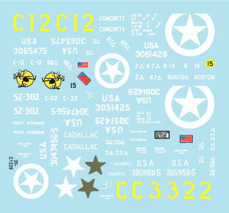 Star Decals 35-C1229 1:35 RE=PRINTED! US M5A1 Stuart