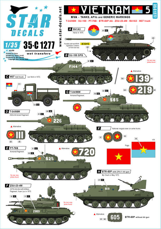 Star Decals 35-C1277 1:35 Vietnam # 5